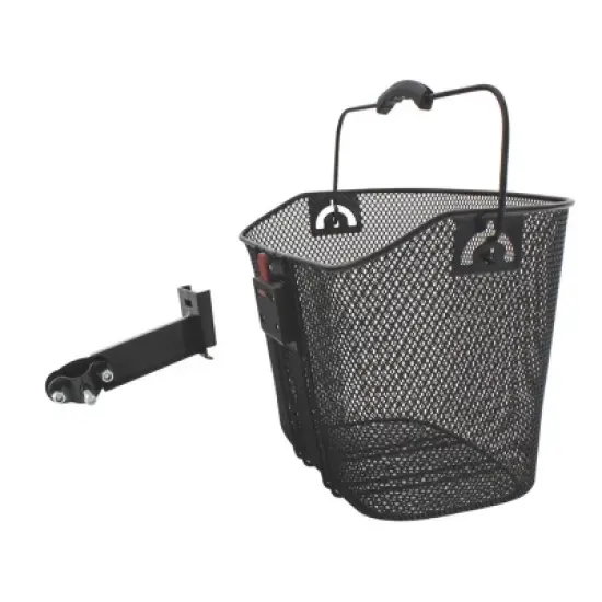 M-Wave Reinforced Quick Release Wire Basket, Black image {1}