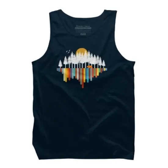 Men's Design By Humans Retro Nature's Valley By NomAdartStudio Tank Top image {5}