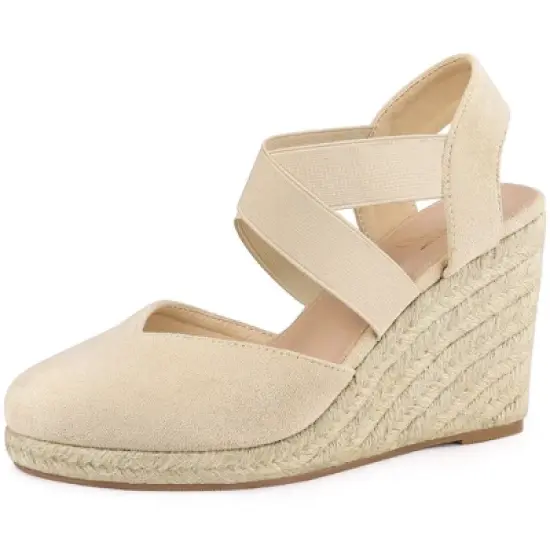 Perphy Platform Closed Toe Espadrille Wedge Heel Sandals for Women image {6}