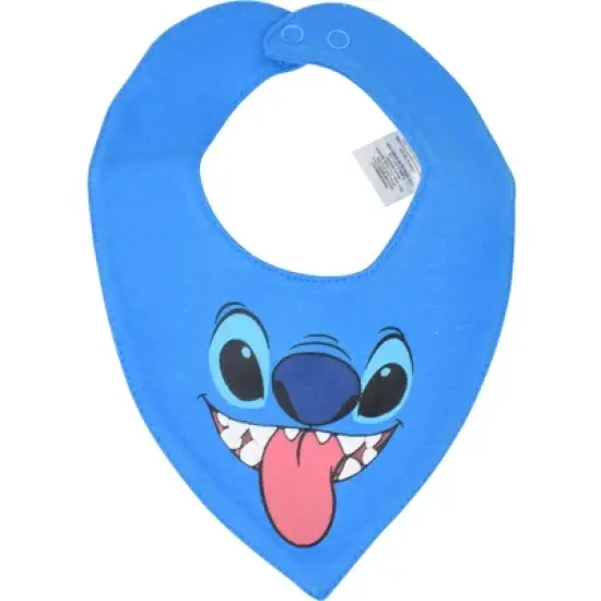 Disney One Size 3 Pack Bibs Blue and Grey image {2}