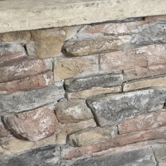 28" MGO Wood Burning Outdoor Fire Pit with Lid - Natural Stone image {9}