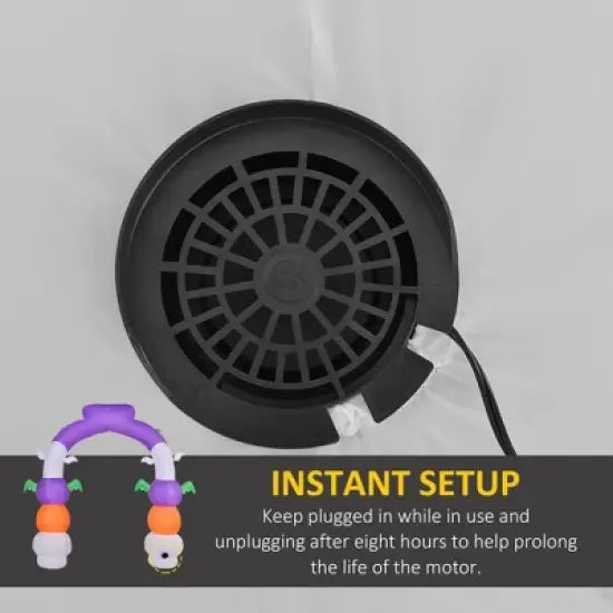 Inflatable Halloween Archway with Pumpkin Skulls Ghosts Bats Archway Beams and Yellow Lettering image {4}