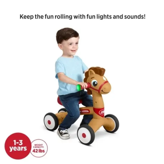 Radio Flyer Lil' Racers Percy the Pony Riding Toy: Steel & Plastic, Ages 1-3, 42 lb Capacity image {3}
