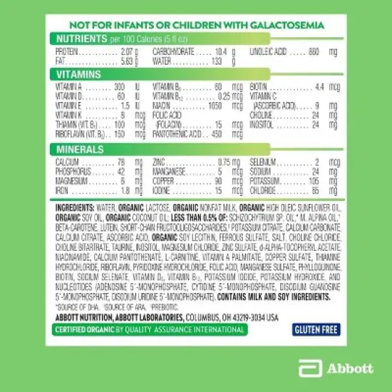 Similac Pure Bliss Organic Infant Formula Ready to Feed Bottle - 32 fl oz image {2}