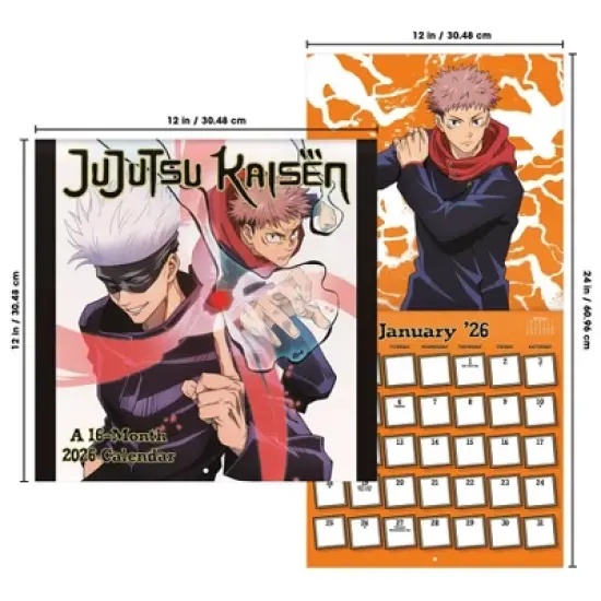 Trends International 2026 Jujutsu Kaisen 12"x12" Wall Calendar image {6}