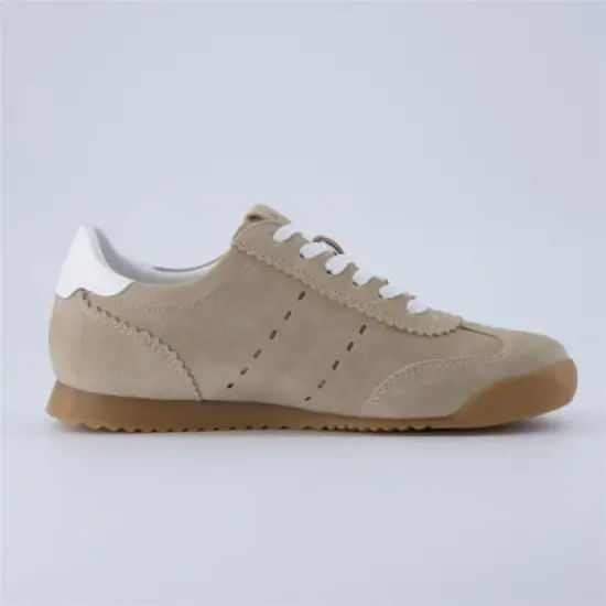 CUSHIONAIRE Tick Tock Women's Genuine Leather Lace-Up Casual Sneaker &ndash; Retro-Inspired Walking Shoe with Gum Rubber Outsole, Cushioned Arch Support image {8}