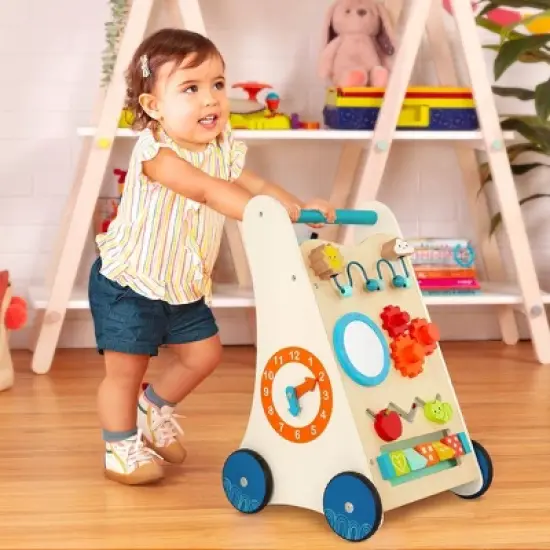 B. toys Wooden Activity Walker - Little Learning Steps image {1}
