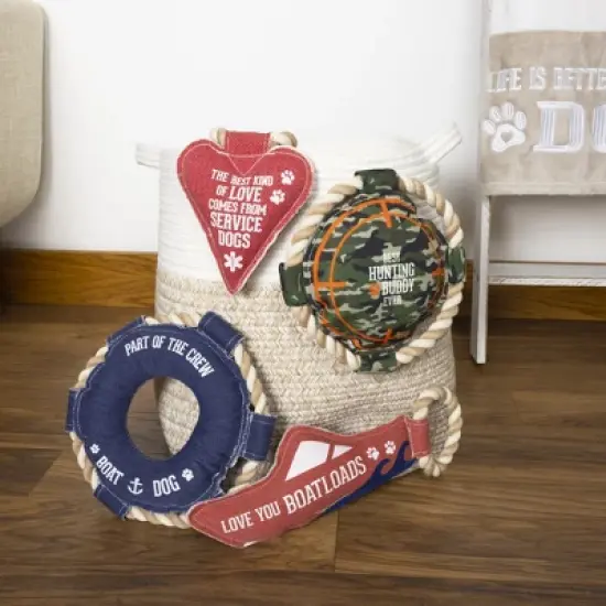 Pavilion Gift Company - Hunting Buddy - 10" x 10" Canvas Dog Toy on Rope - Pet Toy image {2}