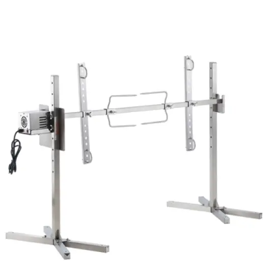 VEVOR Electric BBQ Rotisserie Grill Kit, 46 Inch 132 lbs Capacity, Automatic 52W Motor Height Adjustable Universal Roaster Stand, Silver image {8}