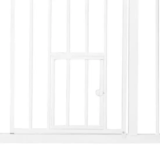 Carlson Maxi Gate with Door for Dog Crate - White image {1}