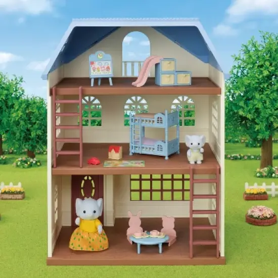 Calico Critters Sky Blue Terrace Gift Set, Dollhouse Playset with Figures, Furniture and Accessories image {1}