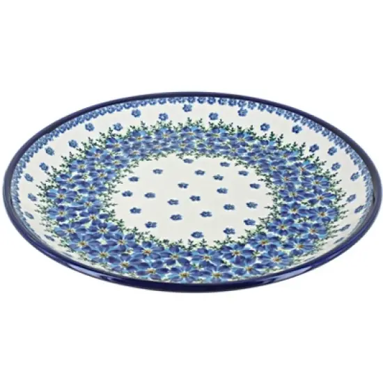 Blue Rose Polish Pottery 1378 Zaklady Large Round Serving Platter image {4}
