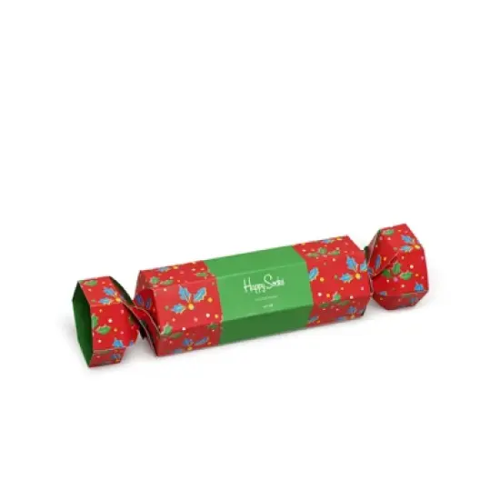 Happy Socks Adult Christmas Cracker Holly Gift Box image {2}