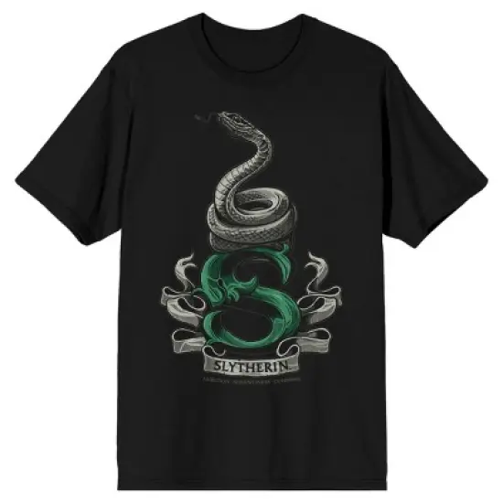 Harry Potter Slytherin Snake Men's Black T-shirt image {6}