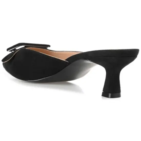 Journee Collection Womens Vianna Kitten Heel Mules Pointed Toe Pumps image {6}