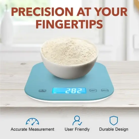 Smart Weigh Digital Food Scale -  11-pound capacity -  Blue image {5}