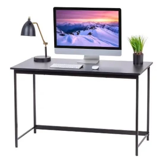 IRIS USA Simple Design Office Desk, Black image {1}