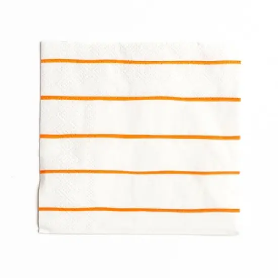 Daydream Society - Clementine Frenchie Striped Large Napkins - Pack of 16 Paper Napkins image {4}
