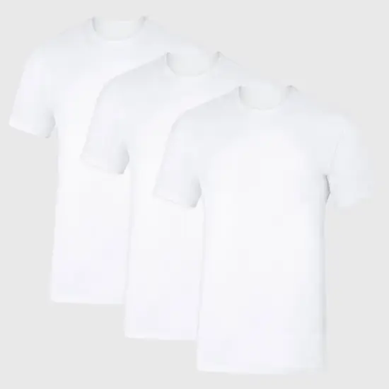 Hanes Premium Men's Sweat Block Crewneck Undershirt 3pk - White image {6}