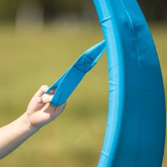 HearthSong 40-Inch Steel-Frame Aerial Hoop Spinning Round Swing with Suspended Fabric Seat image {4}