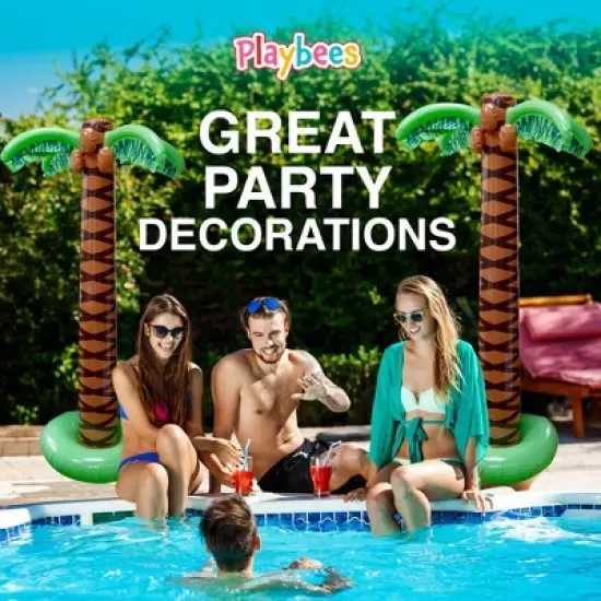 Playbees Giant Inflatable Palm Tree 6 Foot - 2PK image {7}