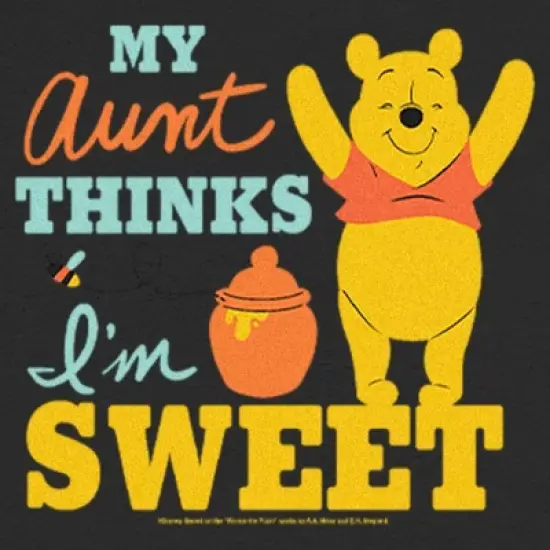 Infant's Winnie the Pooh My Aunt Thinks I'm Sweet Onesie image {1}