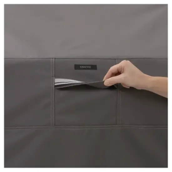 Ravenna Patio Loveseat Cover-76" x 32.5" x 33" - Dark Taupe - Classic Accessories image {4}