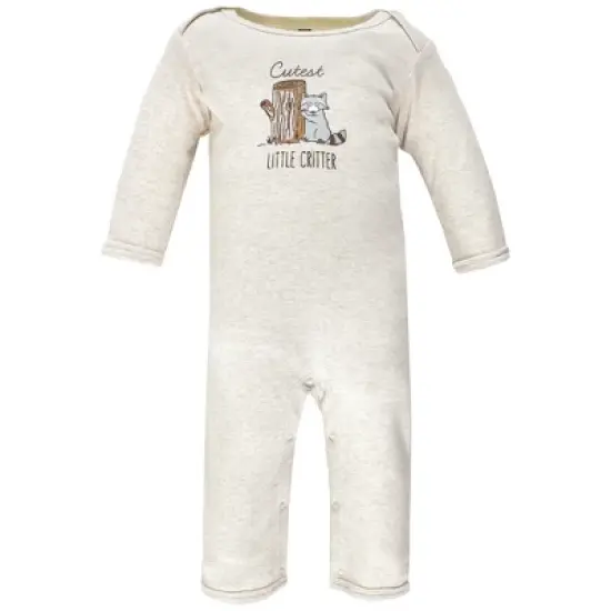 Hudson Baby Infant Boy Cotton Coveralls, Forest Deer image {3}