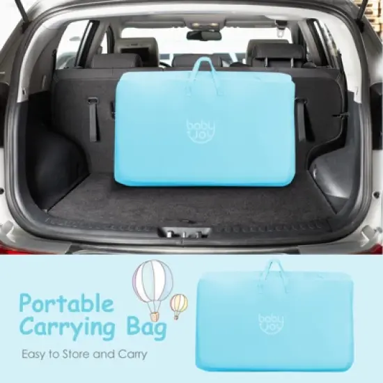 Infans Portable Baby Bedside Bassinet Infant Travel Bassinet Crib W/Carrying Bag Green image {5}