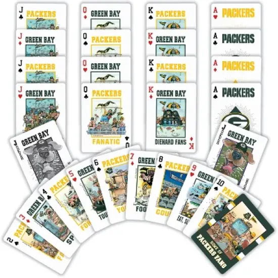 MasterPieces Officially Licensed NFL Green Bay Packers Fan Deck Playing Cards - 54 Card Deck image {2}