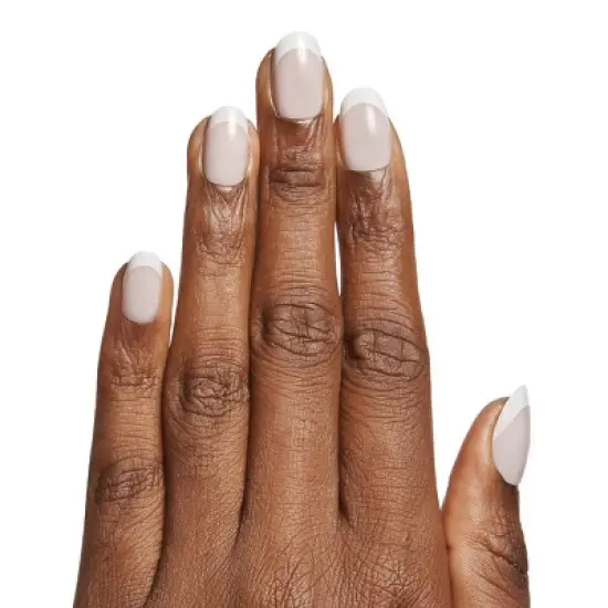 Olive & June Press-On Fake Nails - S Round - Timeless French - 42ct image {1}