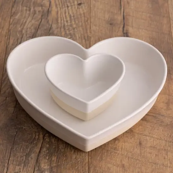 Mason Cash Rustic Charm Heart Baking Dish, 5.5" 375ml Mini Stoneware Oven Dish image {5}