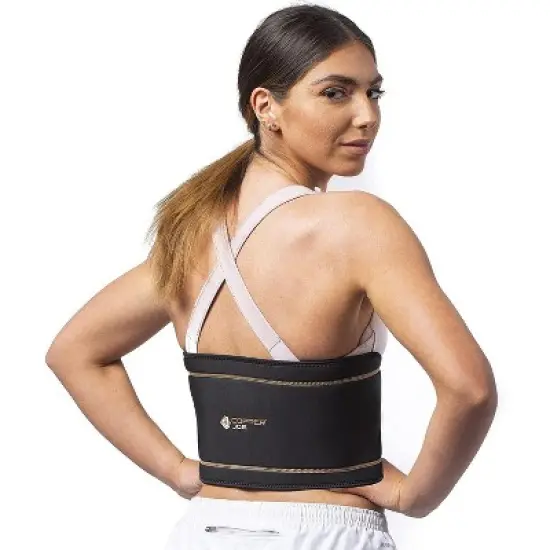 Copper Joe Back Brace for Lower Back Pain Relief, Back Support Belt Men and Women With Adjustable Black Velcro Lumbar Support Belt for Sciatica image {2}