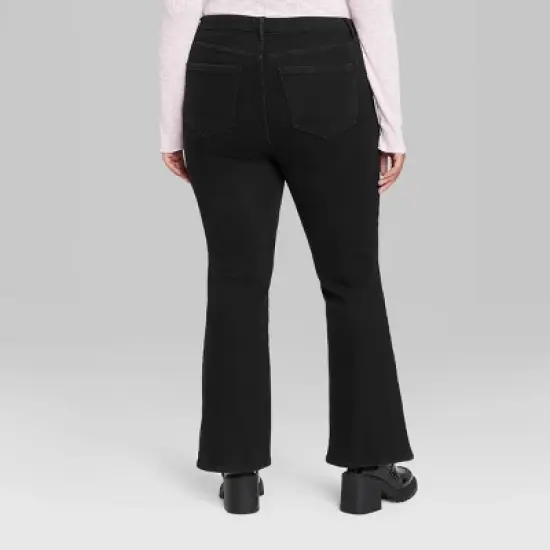 Women's Low-Rise Flare Jeans - Wild Fable&trade; Black Clean image {2}