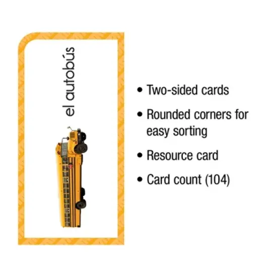 Carson Dellosa Education Everyday Words in Spanish: Photographic Flash Cards, Grade PK-8 image {3}