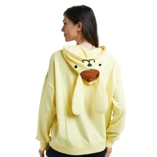 Pom Pom Purin Cosplay Long Sleeve Pastel Yellow Women's Zip Hoodie image {5}