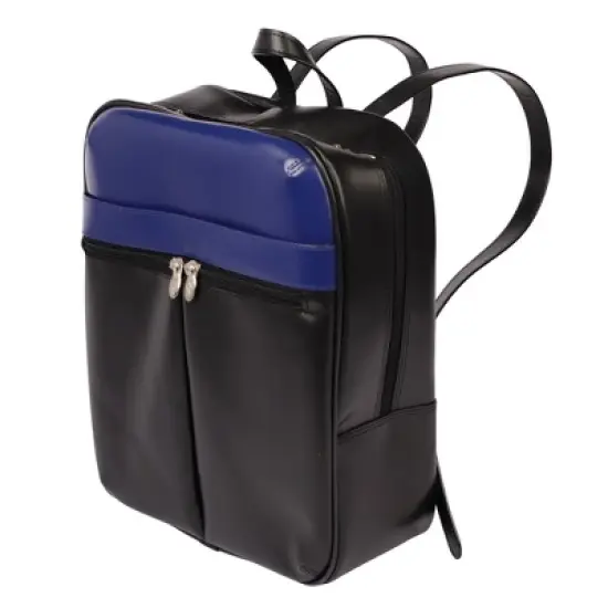 Mcklein Edison Slim Backpack Black Navy Top Grain Cowhide Leather 88137 : McKleinUSA : McKleinUSA image {4}