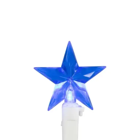 Northlight LED Patriotic Stars String Light Set - 7.25ft - White Wire - 10ct image {8}