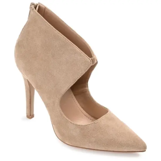 Journee Collection Womens Junniper Back Heel Zip High Stiletto Pointed Toe Pumps image {13}