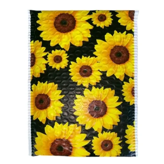 50ct Bubble Mailer 6"x10" Sunflower: Small Self-Adhesive Padded Envelopes, Polyethylene, Yellow, 50 Pack - Great Papers! image {1}