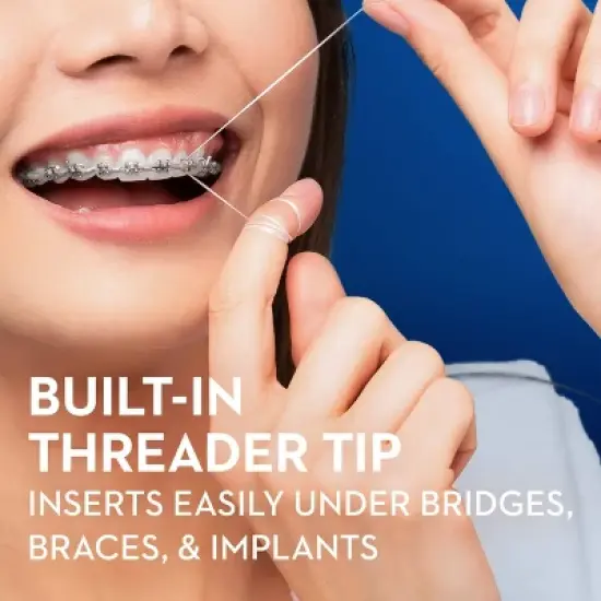 Oral-B Threader Dental Floss for Bridges, Braces and Implants - 30 Threaders image {4}