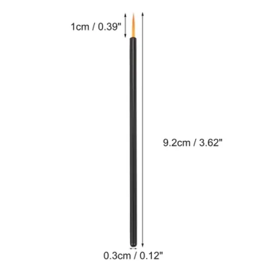 Unique Bargains Short Nylon Eyeliner Eye Makeup Brushes Applicators Black 50 PCS image {3}