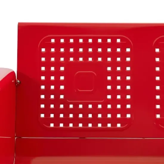 Bates Outdoor Loveseat  Glider - Bright Red - Crosley image {7}