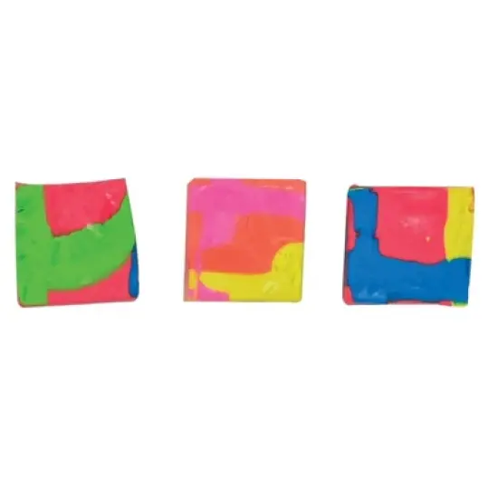Tri-Color Kneaded Erasers (12 Pack) - Clean Mistakes with Fun Colors image {1}