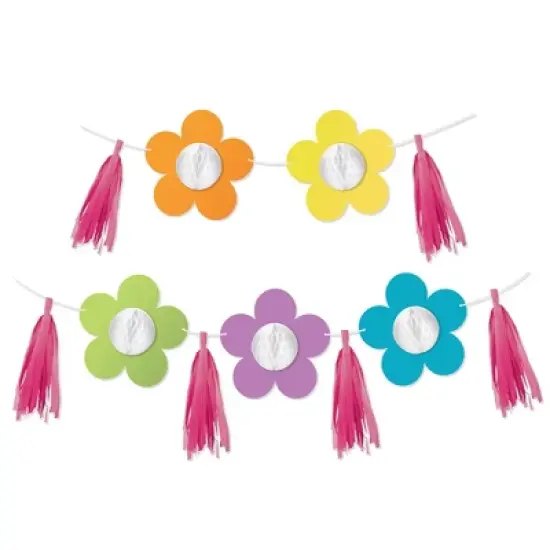 Carson Dellosa Education Happily Ever Elementary Retro Remix Flowers and Tassels Dimensional Accents, 3 Packs image {1}
