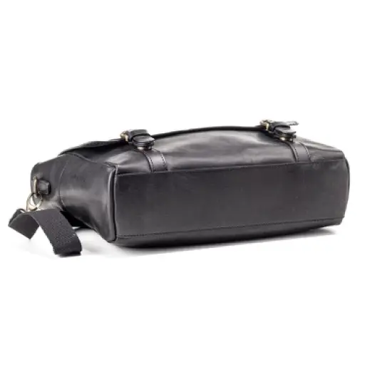 THE DUST COMPANY Leather Messenger Black image {8}