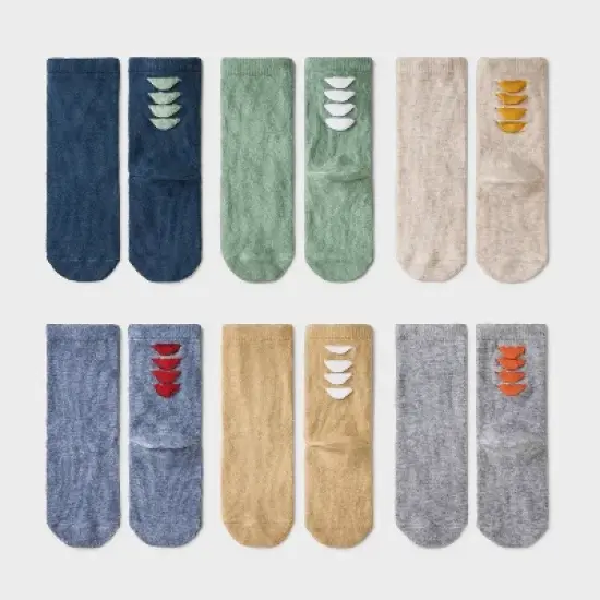 Toddler 6pk 'Dino' Crew Socks - Cat & Jack&trade; image {4}