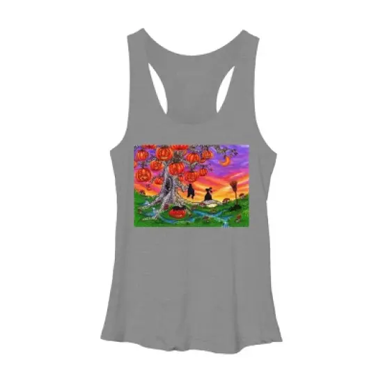 Women's Design By Humans WAITING FOR HALLOWEEN By Buddyforme Racerback Tank Top image {6}