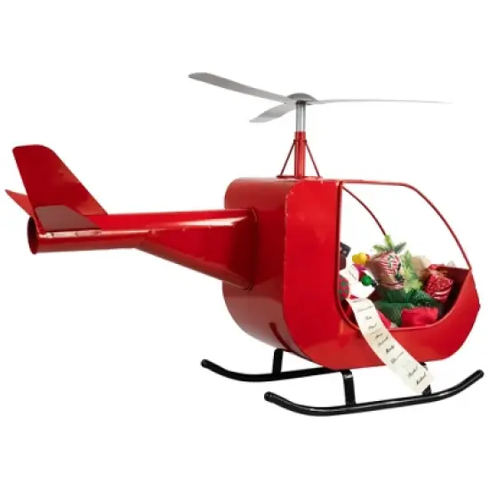 Northlight Lighted and Musical Santa Claus Helicopter Christmas Decoration - 31" image {5}