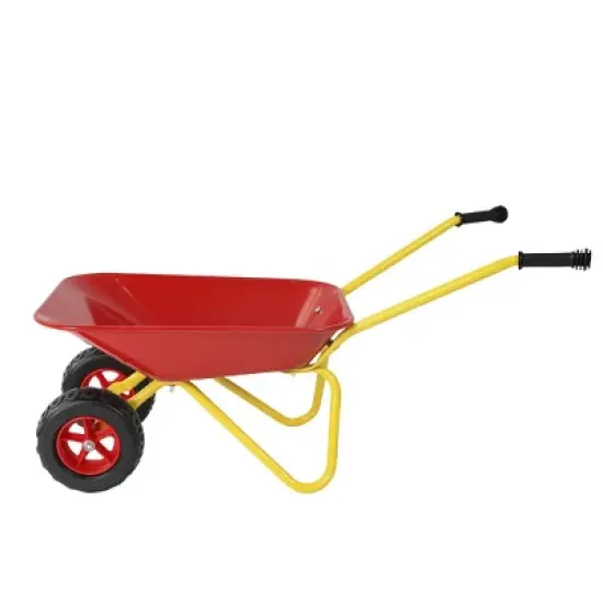 Children's metal trolley, children's trolley, children's heavy vehicle, metal structure two-wheeled trolley, steel pallet, can be used in gardens image {9}